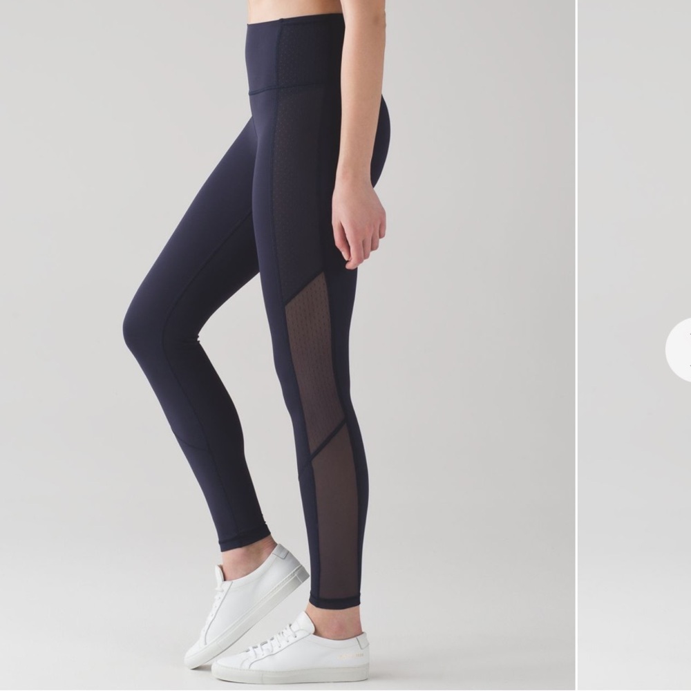 Lululemon Yoga Body Con Tight Midnight Navy Size 6
